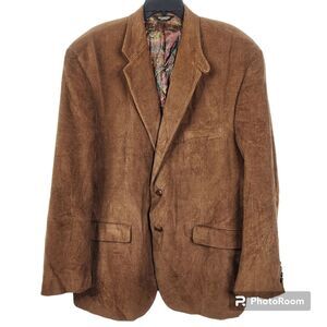 Lauren Ralph Lauren Mens 2 Button Corduroy Sport Coat Blazer Size 46R
